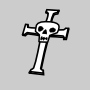 Silver Skull Cross